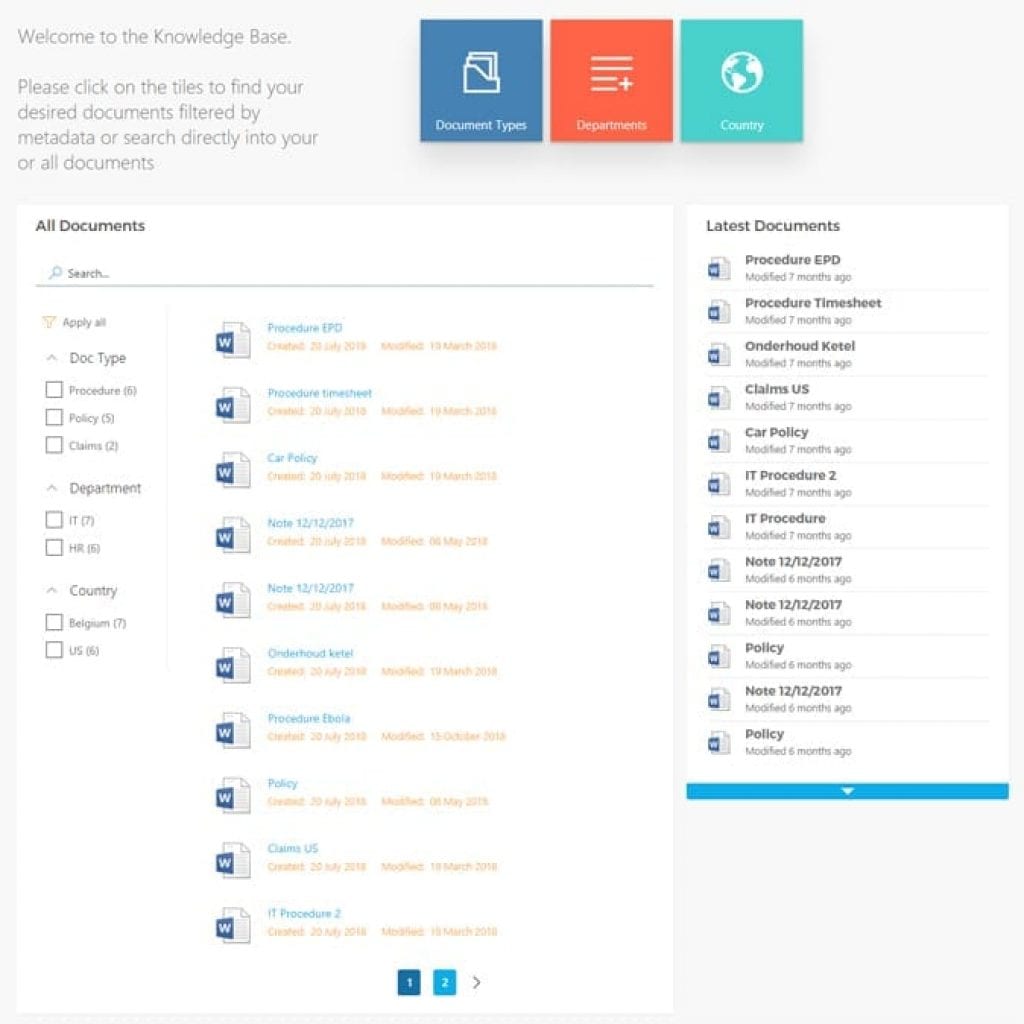 SharePoint documents