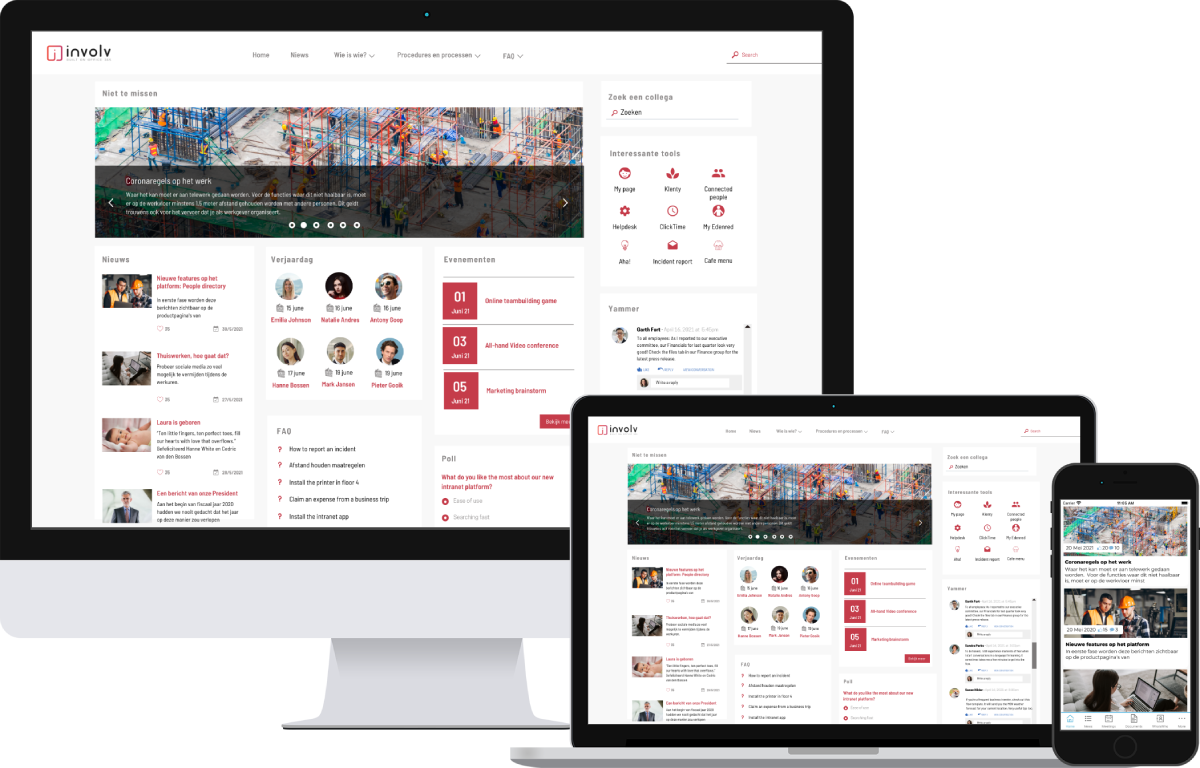 L&rsquo;intranet Involv du Groupe Van Roey