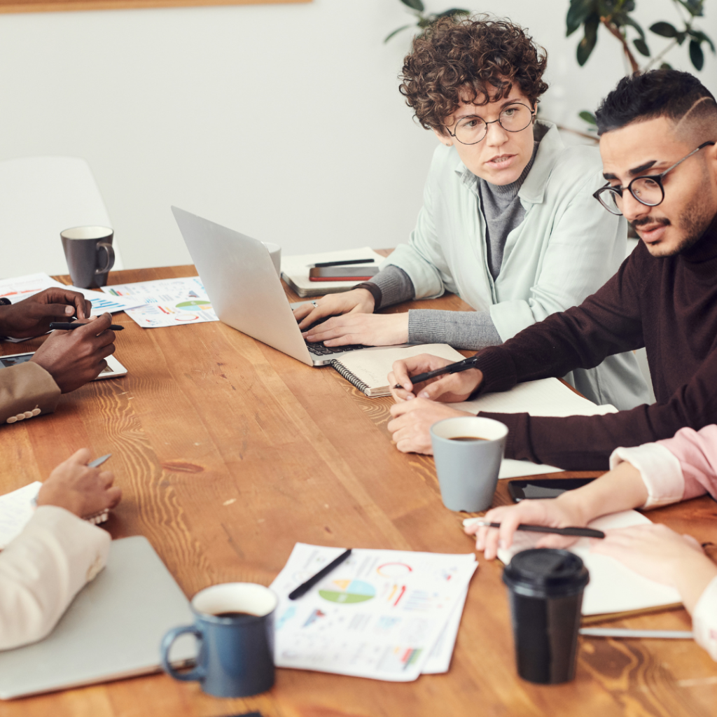 people working together